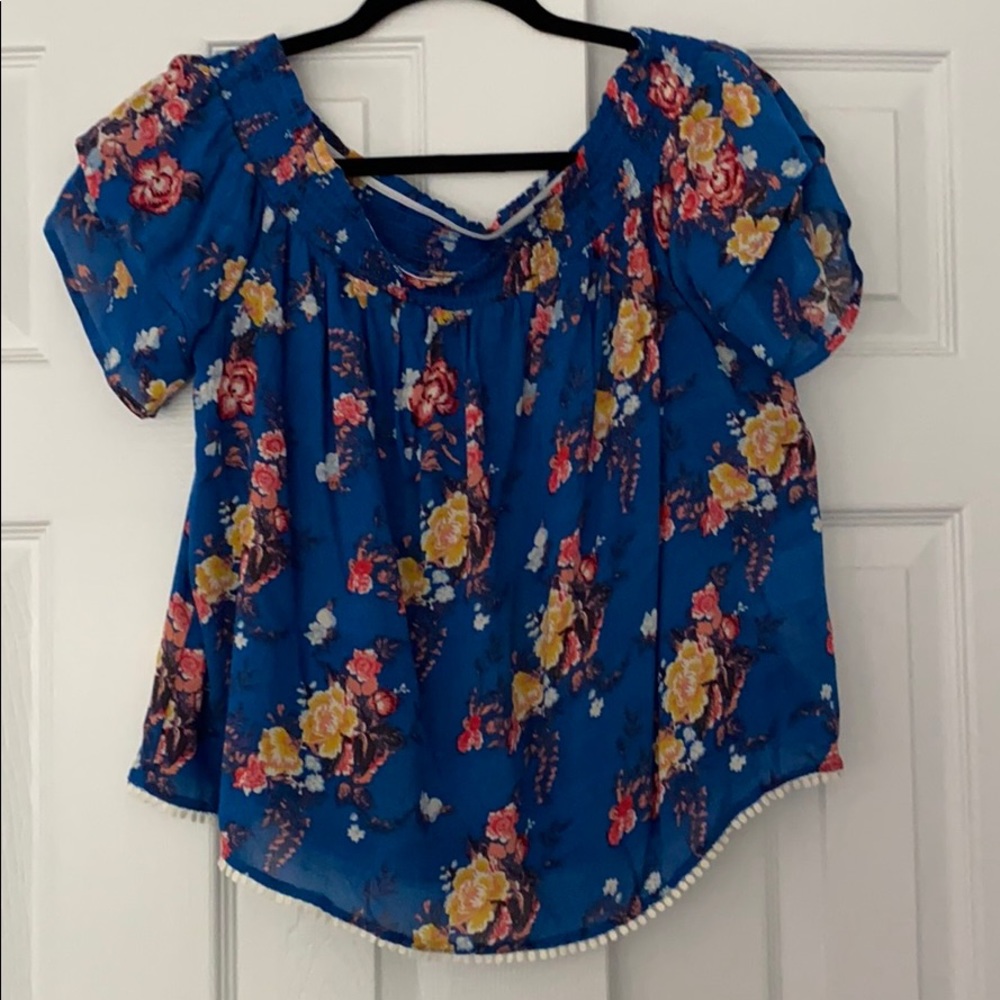 Rewind Strapless floral top